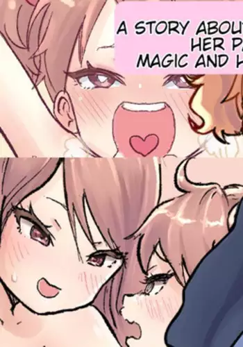 A story about a futanari witch who summons her past self with summoning magic and has sex with her smaller self