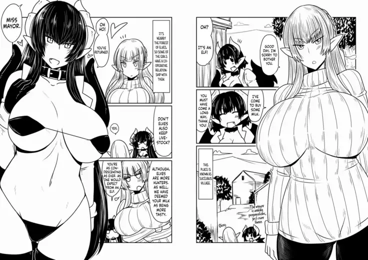 Elf-san to Succubus-san. | An Elf And A Succubus.