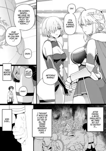 Artoria to Mash, Goblin Kan Manga | Artoria and Mashu Violated by a Goblin!